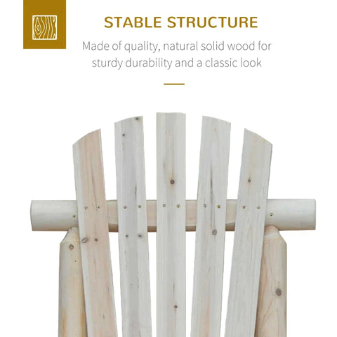 Rootz Gartenstuhl – Holzstuhl – Loungesessel – Outdoor-Loungesessel – Naturholz – 83 x 68 x 101 cm