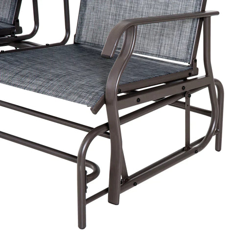 Rootz Double-Seat Swing Chair - Swing Chair - Rocking Seat Chair - Rocking Chair - Garden Chair - Bench Chair - Garden Rocking Chair - Grey