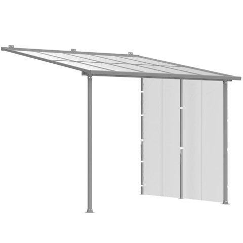 Rootz Pergola - Size Adjustable - Weather Resistant - White + Clear - 300cm x 300cm x 273cm