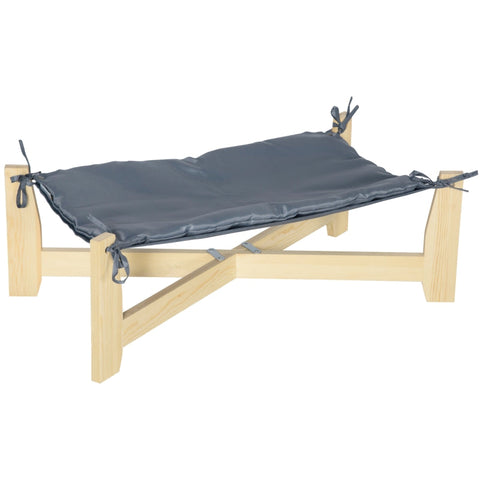 Rootz Pet Bed - Pet Sofa - Dog Sofa - Dog Bed - Dog Lounger - With Cushion - Cat Bed - Cat Sofa - Natural/Light Gray - 72 x 40 x 25 cm