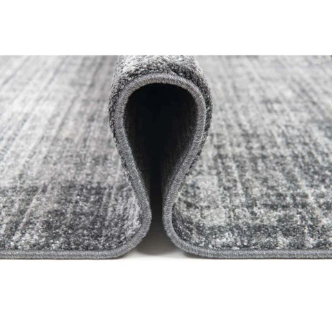 Rootz Rug - Low Pile Rug - With A Mottled Pattern - Rug Pad - Woven Carpet - Carpet - Mat - Polypropylene - Grey - 230 x 160 x 1 cm