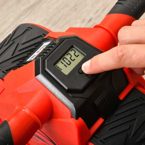 Rootz AB Roller - AB Scooter - AB Wheel Roller - Black/Red - 40 cm x25 cm x16 cm