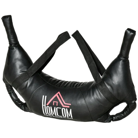 Rootz Bulgarian Bag - Training Bag - Weight Bag - Training Device - For Fitness Centers And At Home - Sandbags - With 2 Handles - 2 Carrying Straps - PVC/EPE/Metal Sand - Black