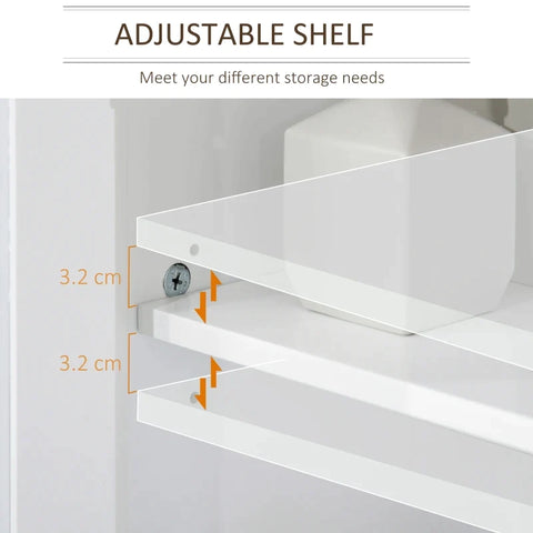 Rootz Bathroom Cabinet - Vanity Cabinet - Storage Cabinet - With Adjustable Shelf - MDF Board - White/Natural - 60 x 30 x 60 cm