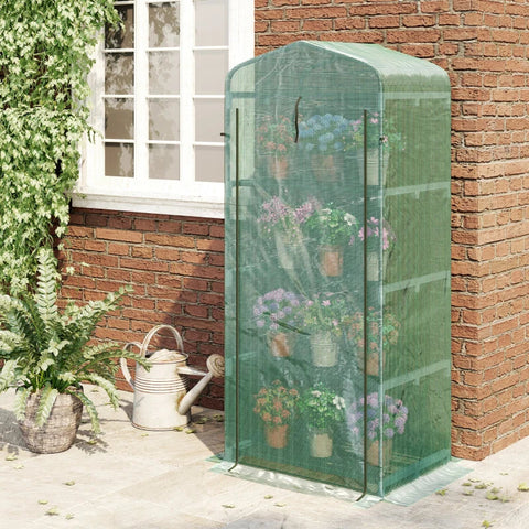 Rootz Foil Greenhouse - Greenhouse - Mini Greenhouse - Plant House - Green - 160x70x50cm