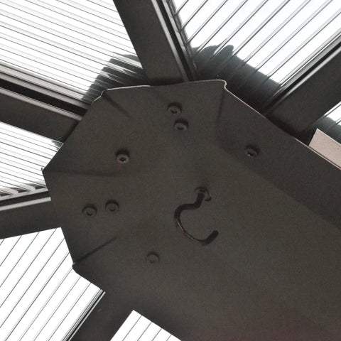 Rootz Luxury Gazebo - Garden Pavilion - Aluminum Party Tent - Garden Tent With Translucent PC Roof - Brown + Beige - 300 x 360 x 265 cm