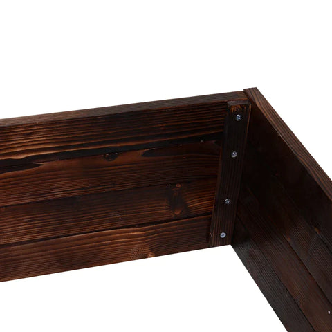 Rootz Raised Bed - Plant Box - Vegetable Bed - Herb Bed - Solid Wood - Dark Brown - 60 x 60 x 23 cm