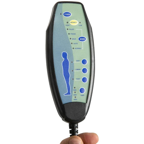 Rootz Office Chair - Massage Office Chair - Massage Function - Height Adjustable - Nylon - Black - 70 x 62 x 120-130 cm