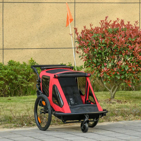 Rootz Bike Trailer - Children's Trailer - Child Bike Trailer - Foldable Bike Trailer - Child Transport Carrier - 160 x 83 x 96 cm