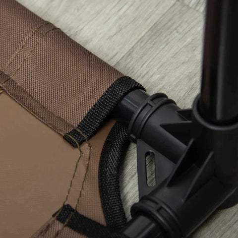 Rootz Dog Bed - Pet Bed - Raised Dog Bed - Outdoor Dog Lounger - Breathable - Taffeta Coffee - 92 x 76 x 90cm