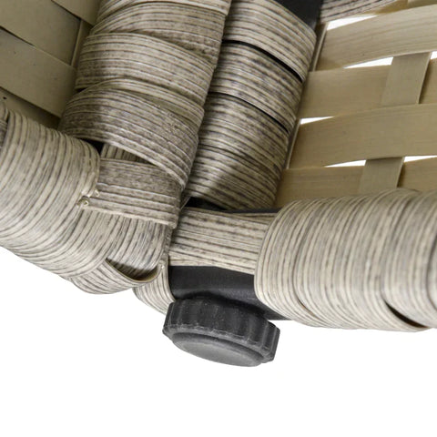 Rootz Sofa Set - Poly Rattan Seating Group - Garden Sofa - Dining Sofa Set - Lounge Stool - Balcony - Grey