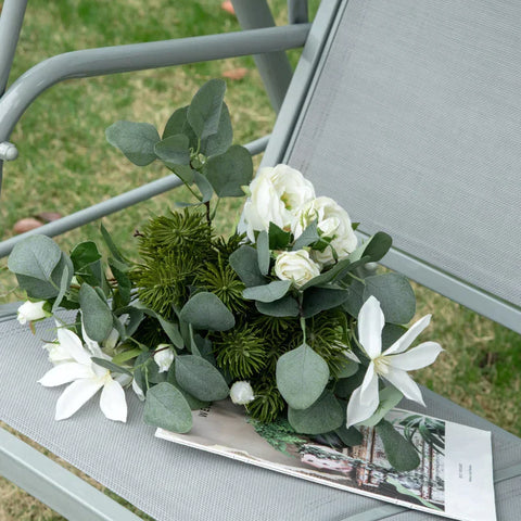 Rootz Verandaschaukel – Schaukelsitz – 3-Sitzer-Gartenschaukelbank – Gartenschaukel – mit Dach – Metall – Grau/Silber – 170 x 110 x 153 cm