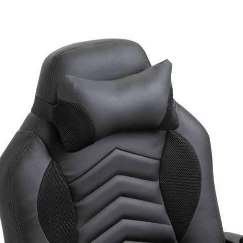 Rootz Massage Chair - Office Chair - Gaming Chair - Ergonomic Gaming Chair - With Heat Function - Black - 68 x 69 x 108-117cm
