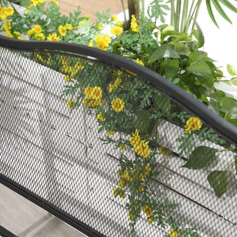 Rootz Tuinbank - 2 Zits Tuinbank - 2 Zits Bank - Weerbestendig - Metaal - Zwart - 113cm x 58cm x 98cm