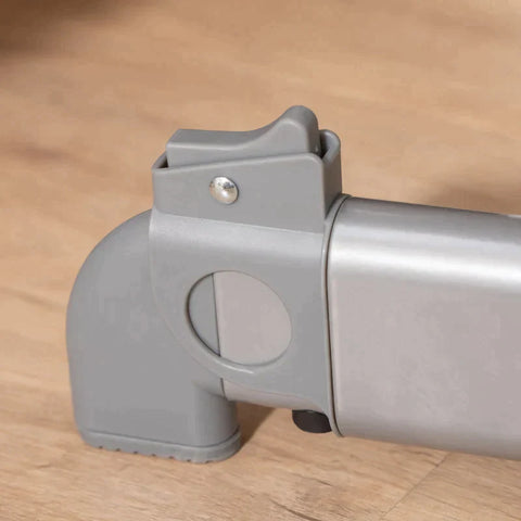 Rootz Baby Cot - Baby Bed - Extra Bed - Travel Bed - Height Adjustable - With Mattress - Steel/Mesh/Plastic - Grey - 86 x 50 x 83cm