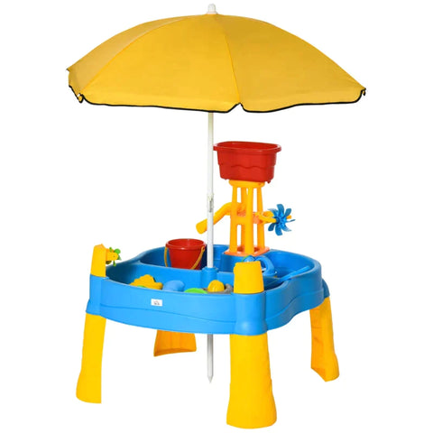 Rootz Spieltisch-Set – 25-teiliges Spieltisch-Set – Spielzeug-Set – Spieltisch für Kleinkinder – Kunststoff/Polyester – Mehrfarbig – 72,5 x 78 x 81,5 cm