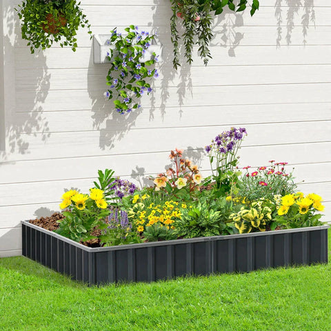 Rootz Verhoogd Bed - Tuinbed - Tuinbed Planter - Bloembak - Bloempot - Donkergrijs - 258 x 90 x 30 cm
