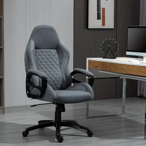 Rootz Office Chair - Gaming Chair - Swivel Chair - Massage Office Chair - Executive Chair - Massage Function - Grey