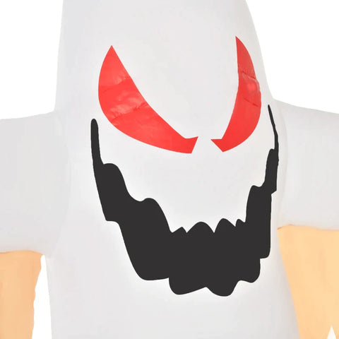 Rootz Halloween Opblaasbare Geest - Opblaasbare Geest - Halloween Decoratie - Met LED's - Wit/Rood - 150 x 80 x 240 cm