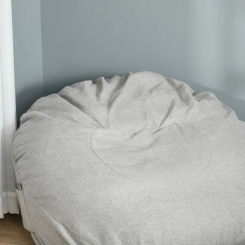 Rootz Beanbag - Sofa Beanbag - Floor Chair - Washable Cover - Light Grey