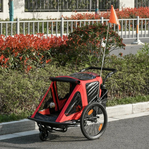 Rootz Bike Trailer - Children's Trailer - Child Bike Trailer - Foldable Bike Trailer - Child Transport Carrier - 160 x 83 x 96 cm