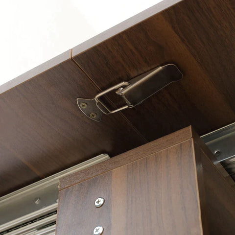 Rootz Dining Table - Folding Table - Extendable - Smooth Surface - Wood + Steel - Brown - 60-180 x 85 x 75cm