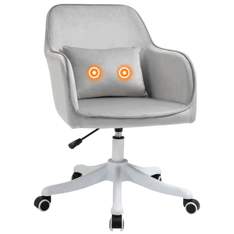 Rootz Massage Office Chair - Office Chair - Chair - Height Adjustable - Grey - 55 cm x 65 cm x 89 cm