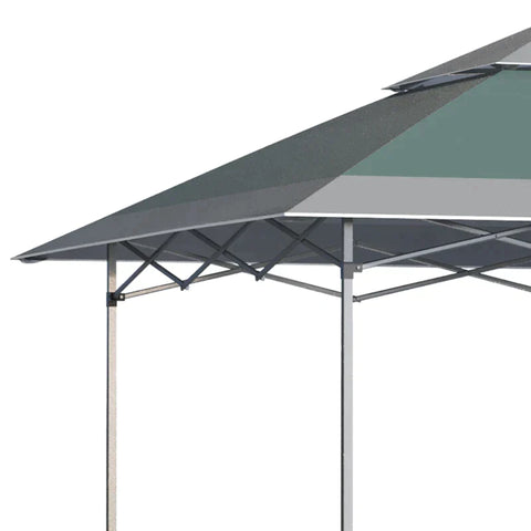 Rootz Gazebo - Party Tent - Garden Gazebo - Party Gazebo - Pop UP Tent - Steel/Oxford Cloth - Green - 3.6L x 3.6W x 2.68H m