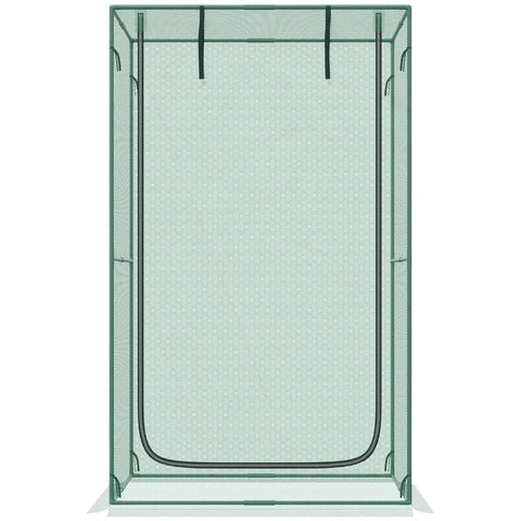 Rootz Plant Protection Net - Roll-up Door - Steel Frame - Including Carry Bag - Dark Green - 120x120x200cm