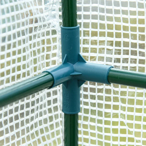 Rootz Kas - Wandkas - Foliekas - Tomatenkas - Met Gaasraam - Met Roldeuren - UV Bescherming - Wit - 200 x 100 x 215 cm