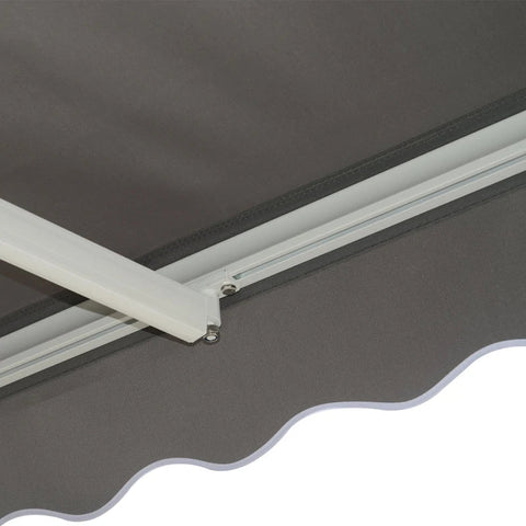 Rootz Awning - Articulated Arm Awning - Cassette Awning - Remote Control Awning - Aluminum - Grey - 4.95x3m