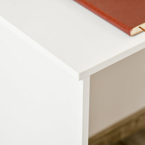 Rootz L-Shaped Desk - Computer Desk - Corner Desk - Storage Shelf And Drawer - White - 117x82x74 Cm