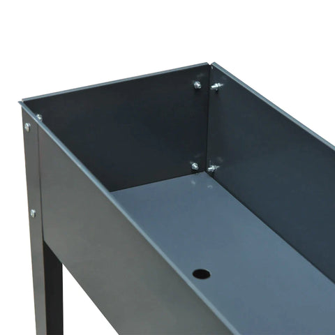 Rootz Flower Box - Raised Bed - Feet Flower Pot - Rattan Raised Bed - Metal