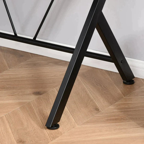 Rootz Gaming Desk - Computer Table - Metal Frame with Cup Holder - Headphone Hook - Cable Hole - Black - 108 cm x 66 cm x 77 cm