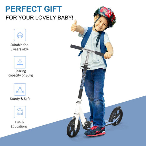 Rootz Scooter Kinder – Weiß – Aluminium, Kunststoff – 33,07 cm x 13,38 cm x 37,79 cm