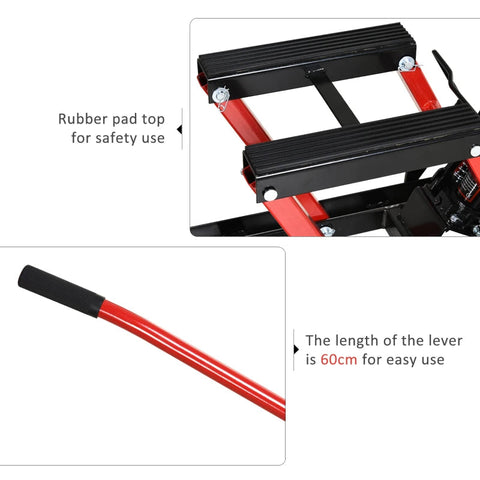 Rootz Motorcycle Jac - Black, Red - Steel, Rubber - 43.3 cm x 14.17 cm x 26.37 cm