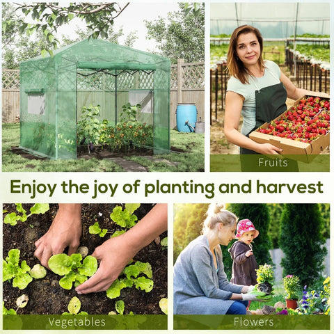 Rootz Gewächshausfolie – Grün – Stahl, PP – 94,48 cm x 70,86 cm x 94,48 cm