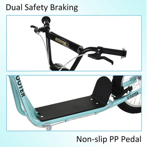 Rootz Scooter Children - Blue - Steel, Aluminium, Rubber - 54.72 cm x 22.83 cm x 37.79 cm