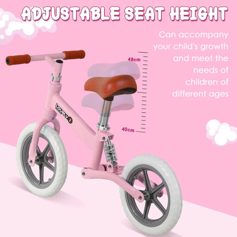 Rootz Children's balance bike - Pink - Pp, Metal, Eva - 33.46 cm x 14.17 cm x 21.25 cm