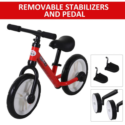 Rootz Children's Balance Bike - Red - Pp, Metal, Eva - 33.46 cm x 14.17 cm x 21.25 cm