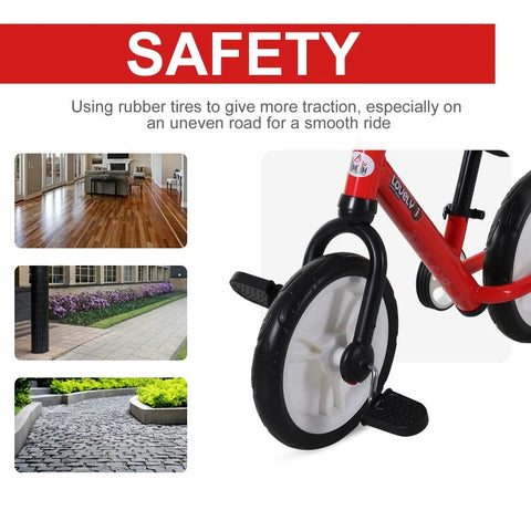 Rootz Children's Balance Bike - Red - Pp, Metal, Eva - 33.46 cm x 14.17 cm x 21.25 cm