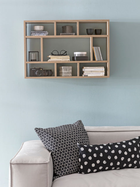 Rootz Wall Shelf - Sonoma Oak - Modern Wooden Hanging Shelf - Design Floating Wall Board - Decorative Shelf for Living Room - Narrow Bookcase - 75x51x16cm