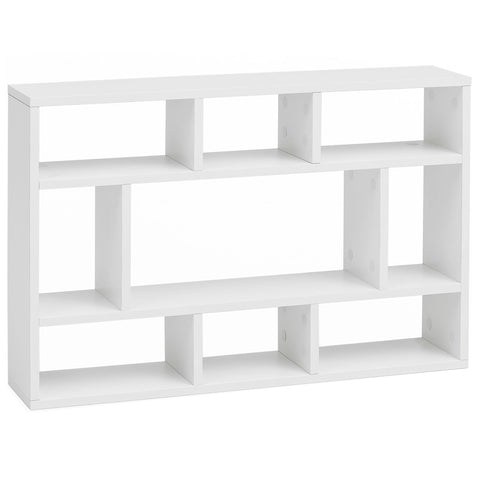 Rootz Wall Shelf - Modern Wooden Hanging Shelf - Design Floating Wall Board - Decorative Shelf for Living Room - Narrow Bookcase - White - 75x51x16cm
