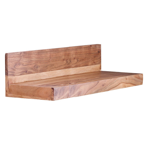 Rootz Wall Shelf - Solid Wood Acacia - 80 cm - Country Style Hanging Shelf - Natural Product