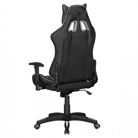 Rootz Rootz Office Chair leather look black - gray desk chair executive chair Gaming Chair swivel chair Sport Racing Optics