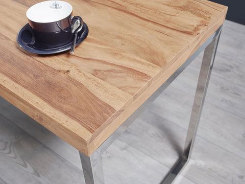 Rootz Schreibtisch – Akazienholz – Computertisch mit Metallbeinen – Rustikaler Laptoptisch – 120 x 60 cm