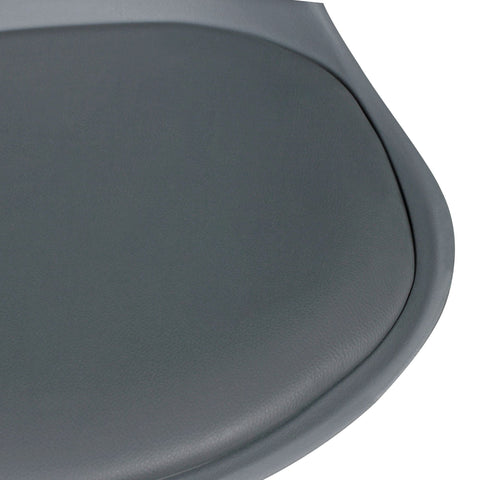 Rootz Dining Chairs - Set of 2 Retro - Gray Scandinavian Upholstered Chairs with Backrest - Leatherette Upholstered Kitchen Chairs