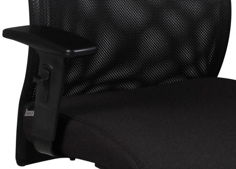 Rootz Office Chair Cover - Black Fabric - Design Executive Chair - Armrest - Swivel Chair - Upholstery (120kg)