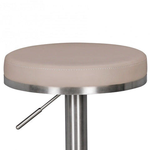 Rootz Barstool - Durable M7 - Taupe Steel - Modern Adjustable Design - Rotatable and Stable Bar Stool