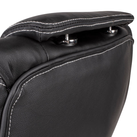 Rootz Desk Chair - Black Faux Leather  Office Swivel Chair - Up to 120kg - Height Adjustable Design - Office Armchair with Foldable Armrests & High Backrest